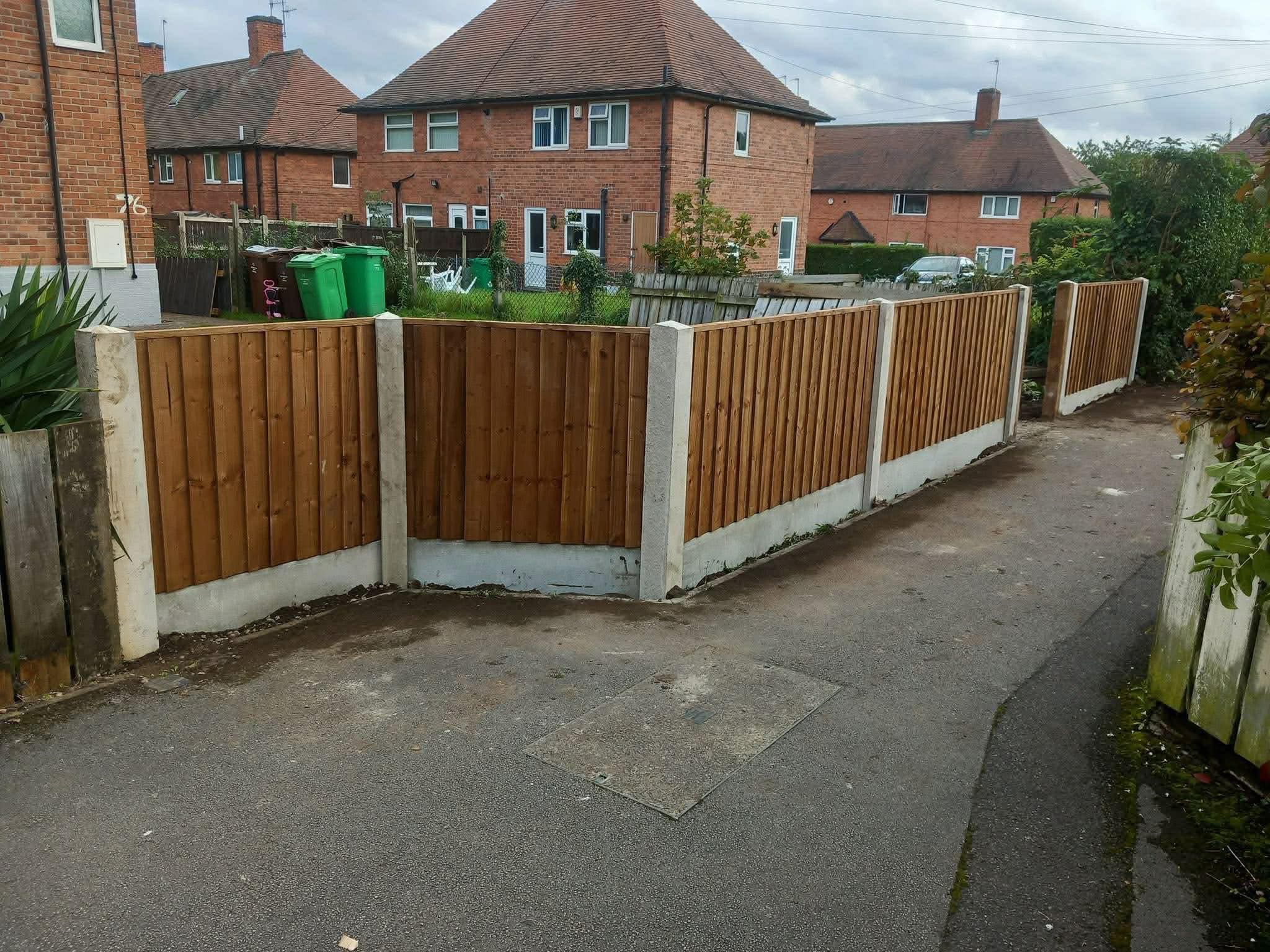 Closeboard fencing installed by HC Landscaping Services in South Yorkshire